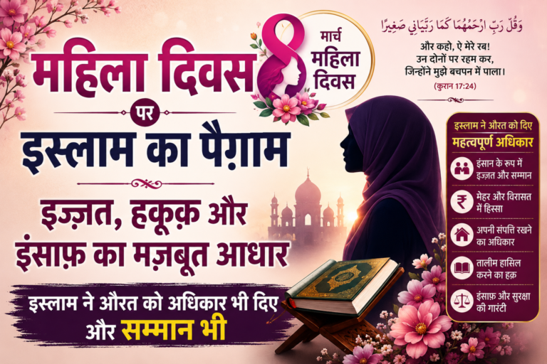 “महिला दिवस और इस्लाम: इज्ज़त, हक़ूक़ और इंसाफ़ का पैग़ाम”