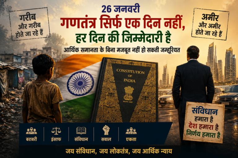 26 जनवरी: बिना आर्थिक बराबरी के अधूरी जम्हूरियत